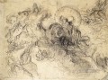 Apollo Slays Python sketch Romantic Eugene Delacroix